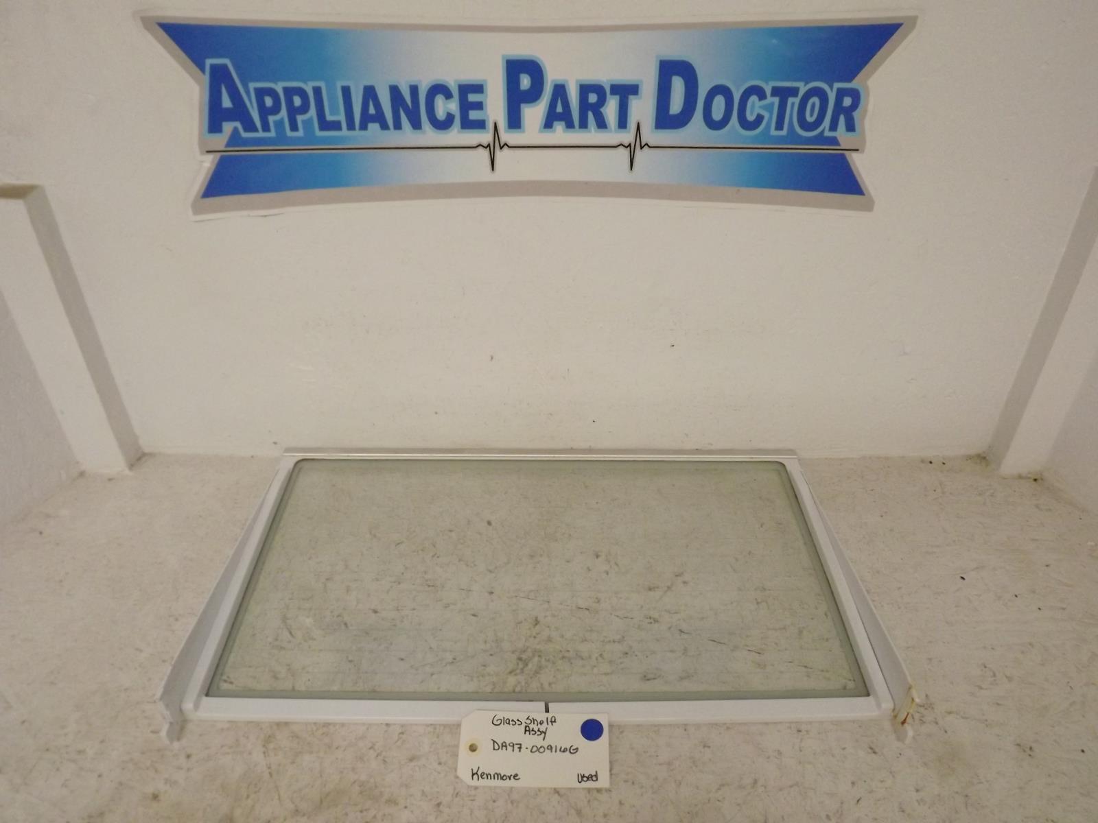 Kenmore Refrigerator DA97-00916G Glass Shelf Assy Used Kenmore Refrigerator DA97-00916G Glass Shelf Assy Used